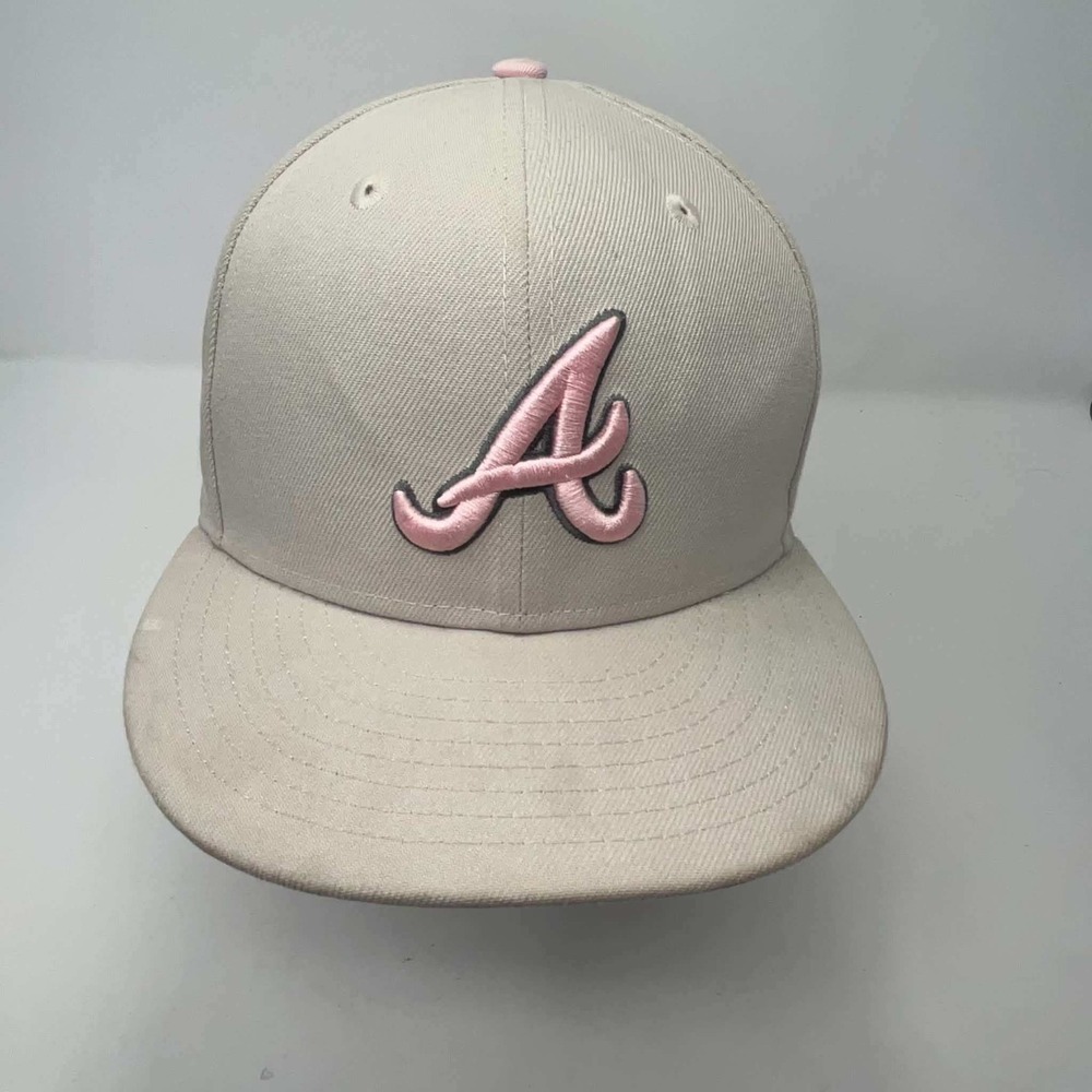 Atlanta Braves New Era 2023 Mothers Day 59FIFTY Fitted Hat 7 3/8 Khaki Pink